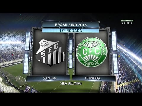 Gols, Santos 3 x 0 Coritiba - Brasileirão 08/08/2015