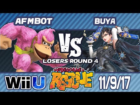 Video Game Rescue 11/9/17 - Afmbot (Donkey Kong) vs. Buya (Bayonetta) - Wii U LR4