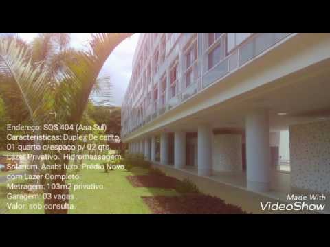 Via Ômega - SQS 404 - Vendo Duplex de canto 01 quarto podendo ser 02 quartos, lazer privativo ! Luxo