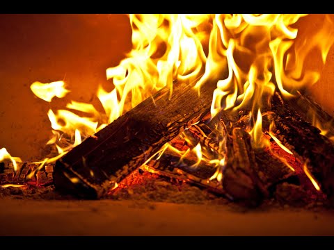 ŞÖMİNE ATEŞİNDE GÖKGÜRÜLTÜ SAĞANAK YAĞMUR SESİ #fireplace #rain