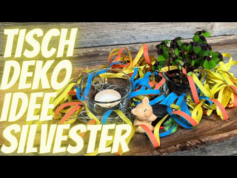 Silvester Tischdeko DIY 🎆 Rustikale Deko auf Rinde | Einfach, Günstig & Effektvoll