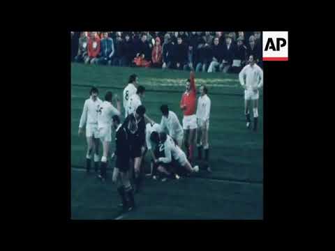 SYND 25 11 78 HIGHLIGHTS OF RUGBY MATCH BETWEEN ENGLAND AND ALL BLACKS