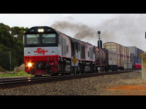CSR021 & CSR022 Leave Two Wells Loop With SCT’s 7PM9 Double Stack Container Train (13/12/22)