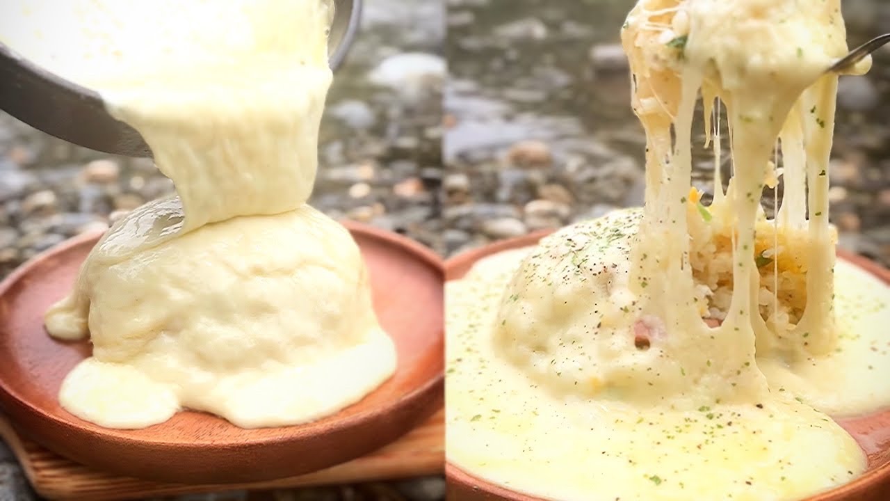 チャーハンに恐ろしい量のチーズをかけてみた｜CHEESE FRIED RICE