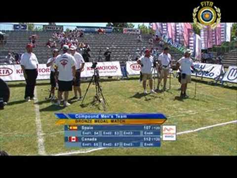 Spain v Canada – compound men’s team bronze | Boé 2008 Archery World Cup stage 4