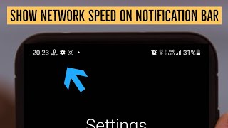 How to show internet speed on Notification bar