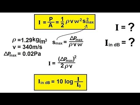 Physics 20  Sound and Sound Waves (36 of 49) Intensity of Sound Wave 2