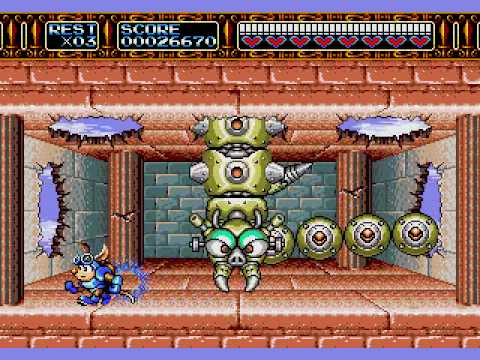 Rocket Knight Adventures - Main Boss 1 - Crazy Hard Mode (Genesis)