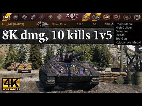 Rheinmetall Panzerwagen – 8K DMG, 10 Kills 1v5, 130 Ping | World of Tanks Ultra HD 4K