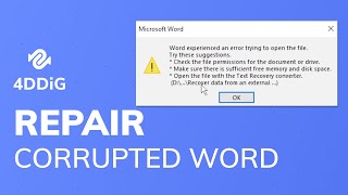 [TEXT RECOVERY CONVERTER WORD] How to Repair Corrupted Word File on Windows/Mac - 4 Ways