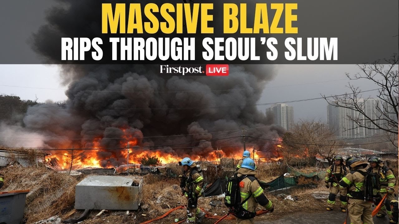 LIVE: Major Fire Engulfs Seoul’s Gangnam CIty | Smoke Rises Over South Korea Capital | Firstpost
