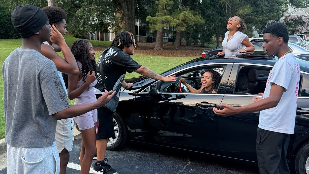 Hope & Faith steal Cameron’s new car when he pulls up to show it off!