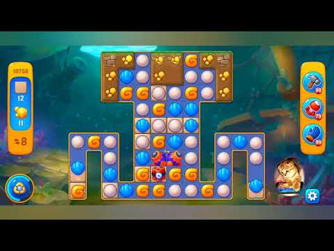 фишдом 2022  #  10758 уровень - прохождение без бустеров # Fishdom,   10758  level - no Boosters.