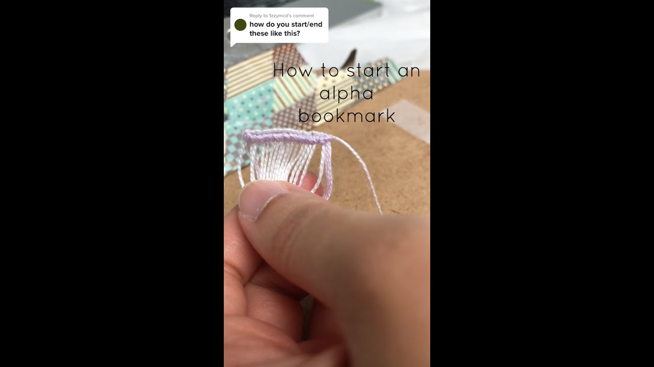 How to start an alpha pattern bookmark