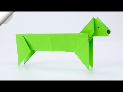 Origami DOG easy DIY paper crafts