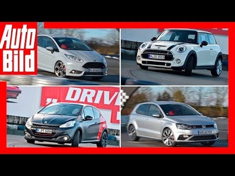 Der Kartbahn-Test: Fiesta ST, Polo GTI, 208 GTI, Cooper S / Review