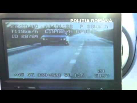Cu 194 km/h cu un Mercedes pe un drum din Timis