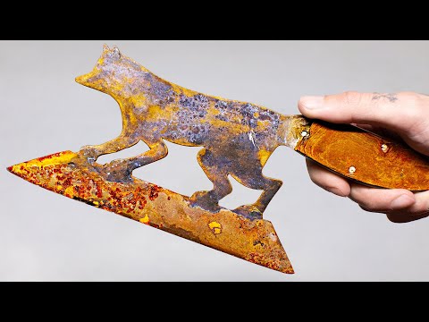 Antique Hunting Cleaver Restoration. Knife Restoration