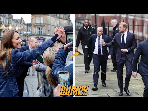 BURN! William & Catherine Meet HUGE CROWDS in Scotland While Harry Faces an Empty Sidewalk
