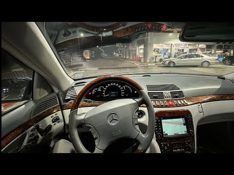 2002 Mercedes S500 W220 - POV Night Drive & Acceleration (Muffler Delete)