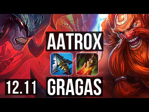 AATROX vs GRAGAS (TOP) | 11/0/7, Legendary, 900+ games | EUW Master | 12.11