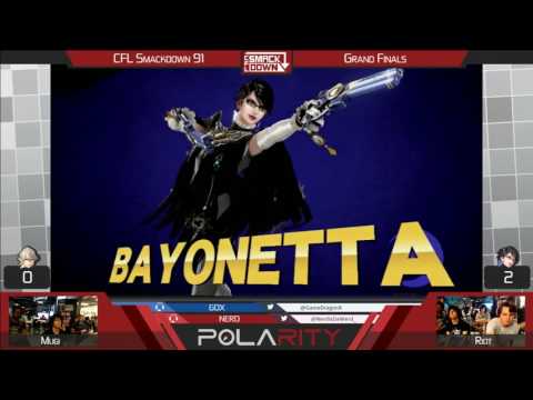 CFL Smackdown 91 WiiU - Mugi (Corrin) vs Riot (Bayonetta) - Grand Finals - Stream Dies