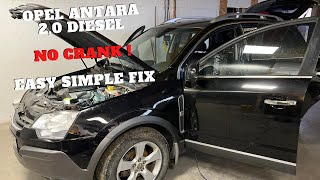 Opel Antara No Crank/Start