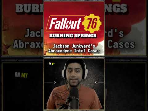 Jackson Junkyard's Abraxodyne Intel Cases. Fallout 76 Burning Springs Quest: Dirty Laundry.