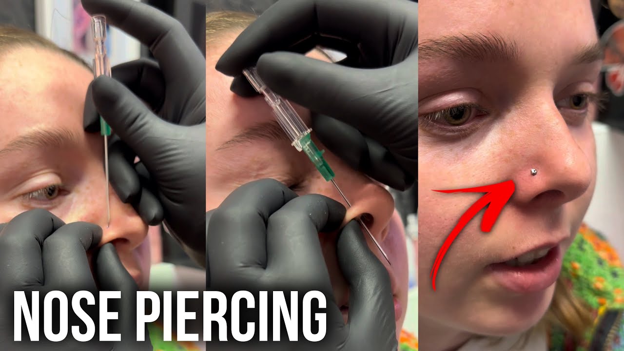 Quick Nose Piercing #piercing #nosepiercing