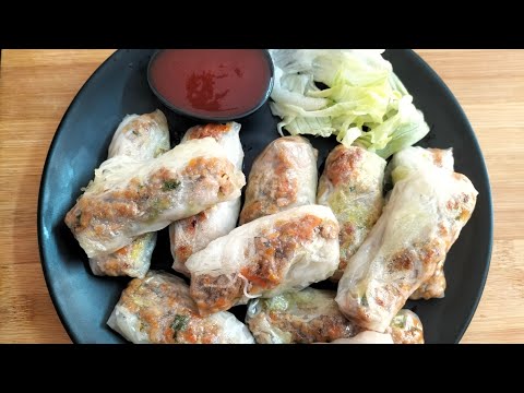 Thai Chicken Rice Paper Rolls | Crispy Chicken Rice paper Rolls |
