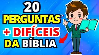 20 PERGUNTAS BÍBLICAS QUE QUASE NINGUÉM ACERTA + PERGUNTA BÔNUS - QUIZ BÍBLICO DIFÍCIL