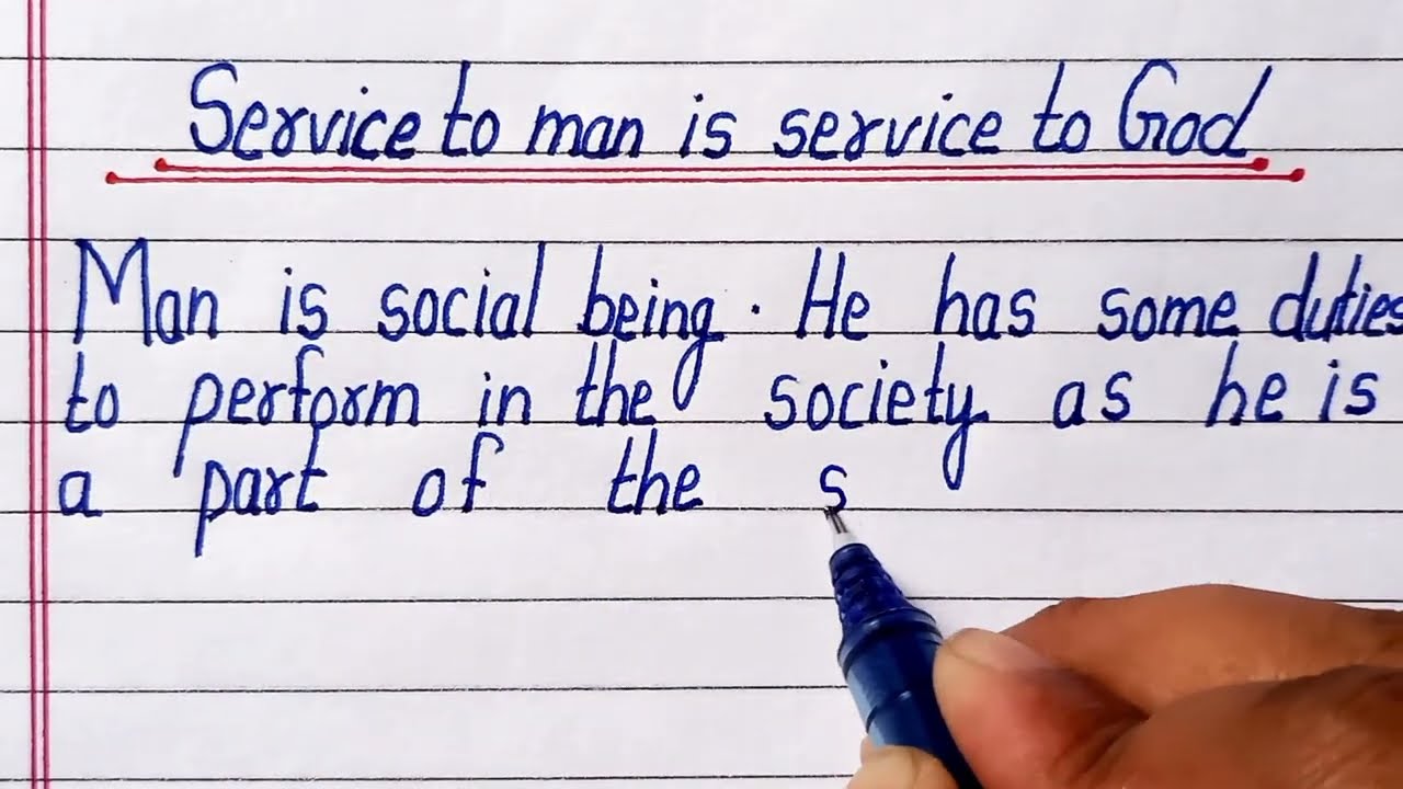 Watch video essay on service to man is service to god in english Now essay on service to man is service to god in english
