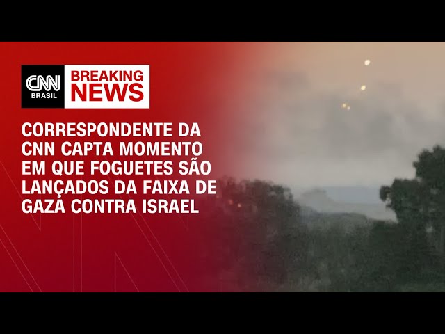 Repórter da CNN capta momento em que foguetes são lançados de Gaza contra Israel |  Horário nobre da CNN
