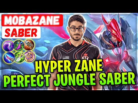 Hyper Zane Perfect Jungle Saber [ MobaZane Saber ] ʙTᴋ | CHMA - Mobile Legends Emblem And Build