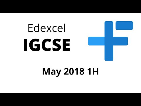 IGCSE Maths Edexcel May 2018 Paper 1H