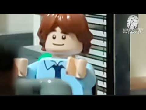 Dwight's standing desk in Lego