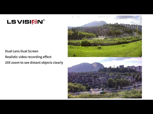 ال اس فيجن كاميرا مراقبة 4G شريحة جوال 20X زوم تكب...