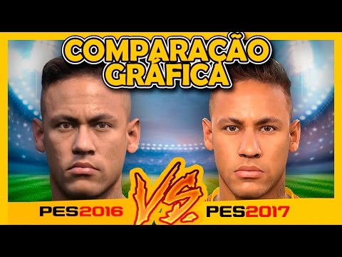 PES 2016 vs PES 2017 COMPARAÇÃO de GRÁFICOS