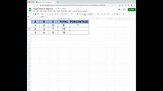 Calculate Percentages in Google Sheets