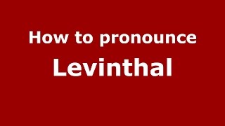 How to pronounce Levinthal