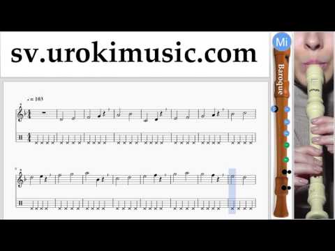 Lär Dig Spela Blockflöjt (Barock) Besame Mucho Tabs Nybörjare Del 1 övningar um-b492