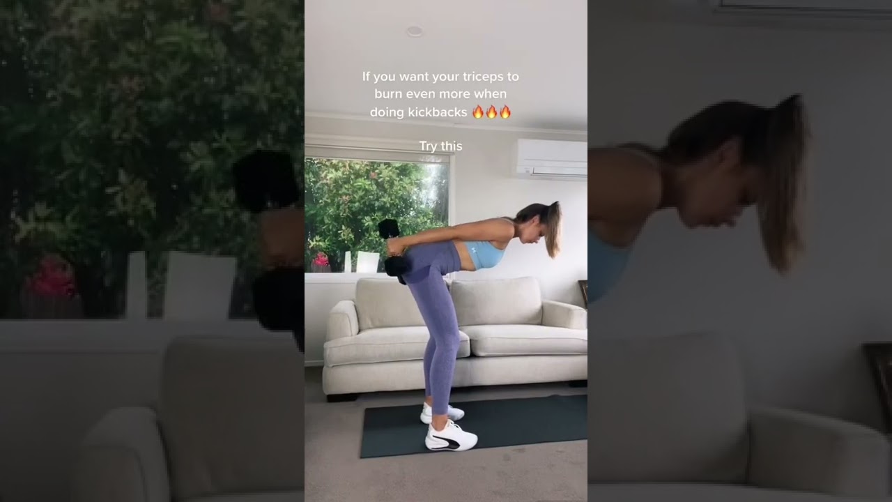 The correct way to do tricep kickbacks #shorts