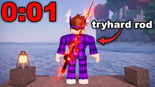 Can I Get TRYHARD ROD In 1 Hour | Fisch
