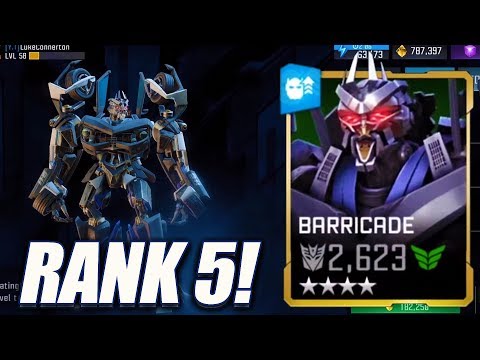 Barricade Rank 5 Rank Up! - Transformers: Forged To Fight