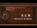 R.E.M. - "I Wanted to Be Wrong" Karaoke