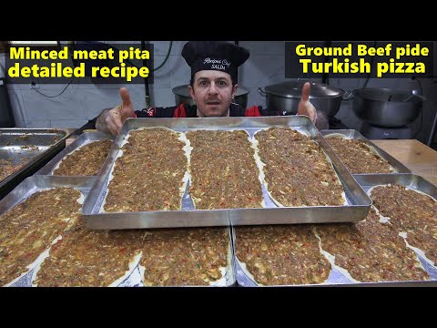 Turkish Minced Meat Pita Lahmacun Recipe How To Make Ground Beef pide Pide Dough