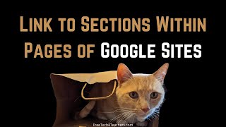 How to Link to Sections Within Pages of Google Sites