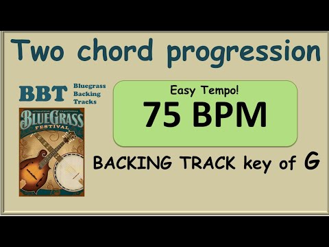 2 Chord Bluegrass Progression in G backing 75 BPM
