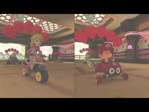 Mario Kart 8 Deluxe: Peach and Baby Mario in Bob-omb-blast