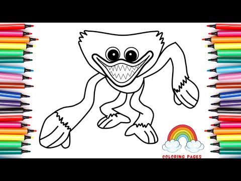 Huggy Wuggy coloring page | Poppy Playtime coloring pages | Cajama - You did me wrong (NCS Release)